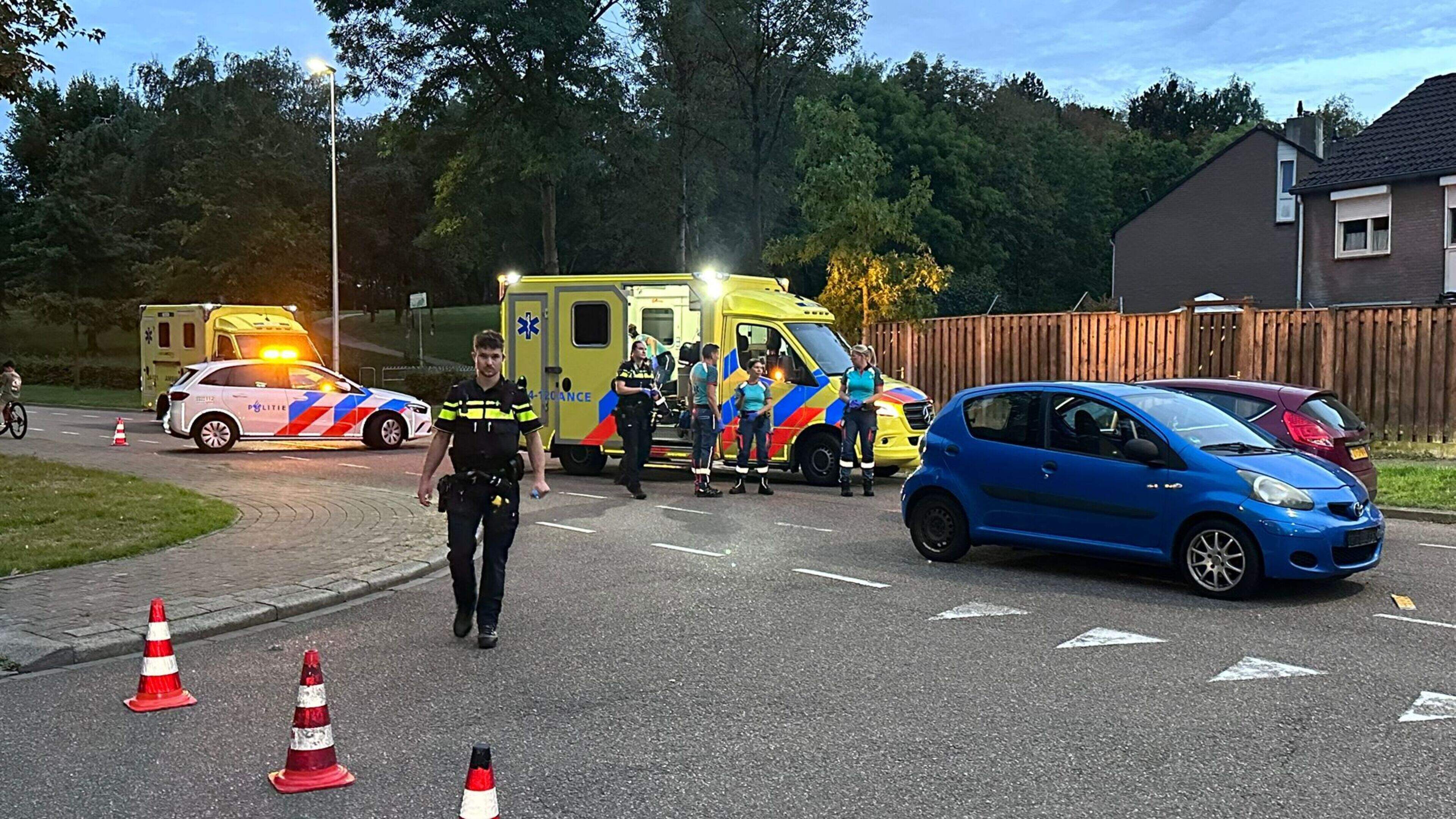Schade aan auto’s na verkeersongeval in Heerlen