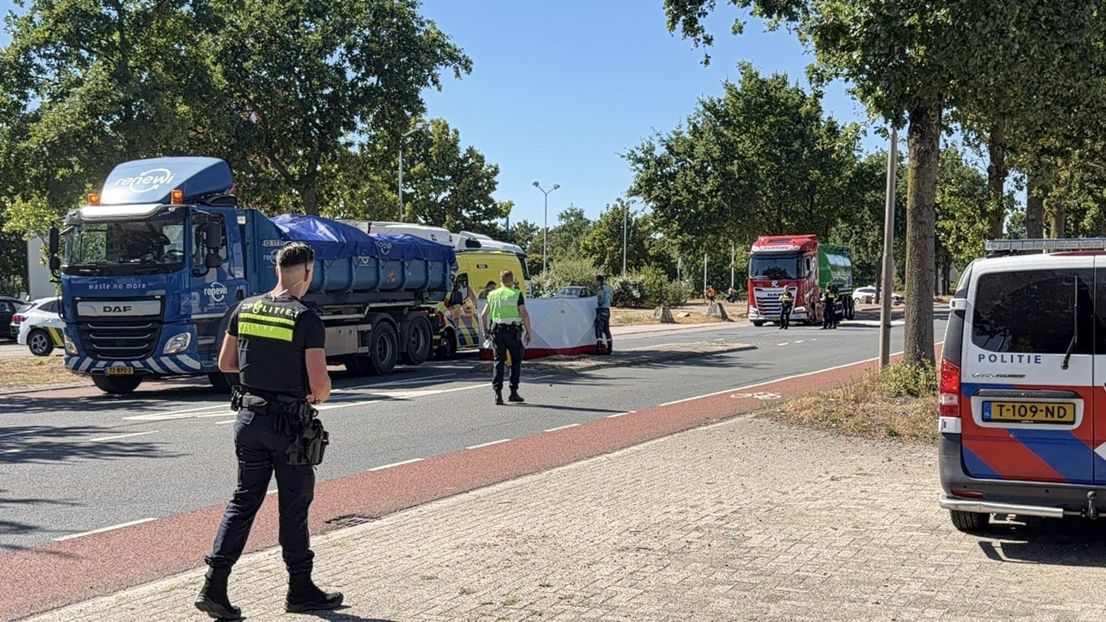Fietser om het leven gekomen na aanrijding met vrachtwagen in Blerick