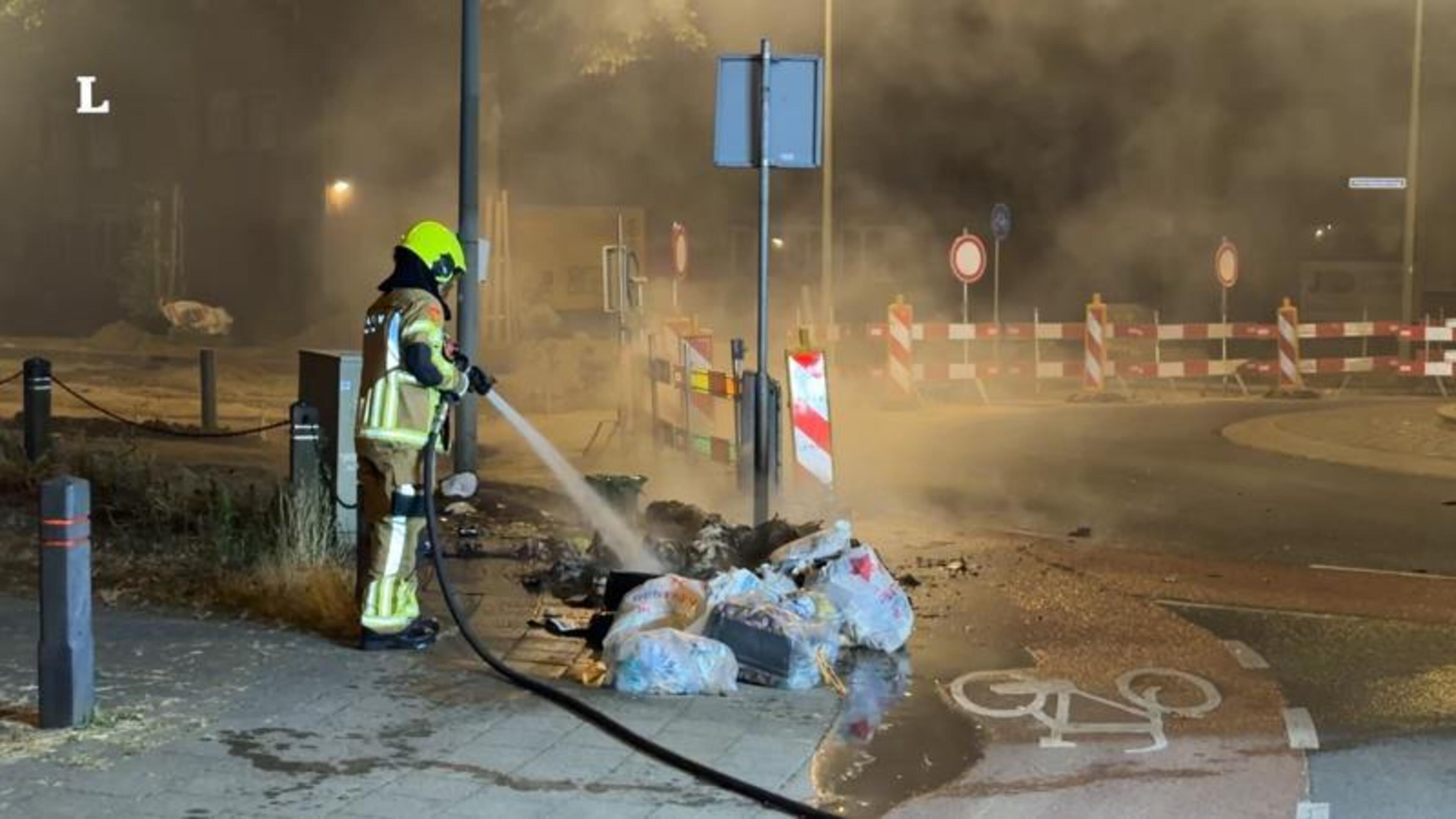 Vuilniszakken vatten vlam in Maastricht