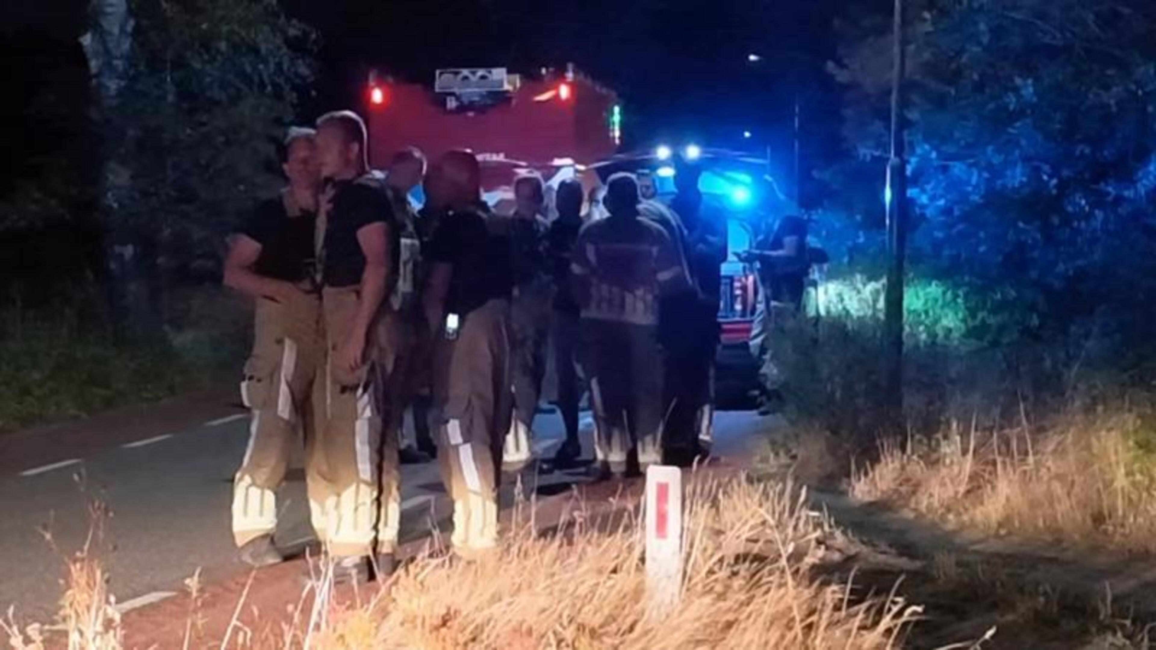 Natuurbrand in Heldensche Bossen bij Baarlo in nacht geblust