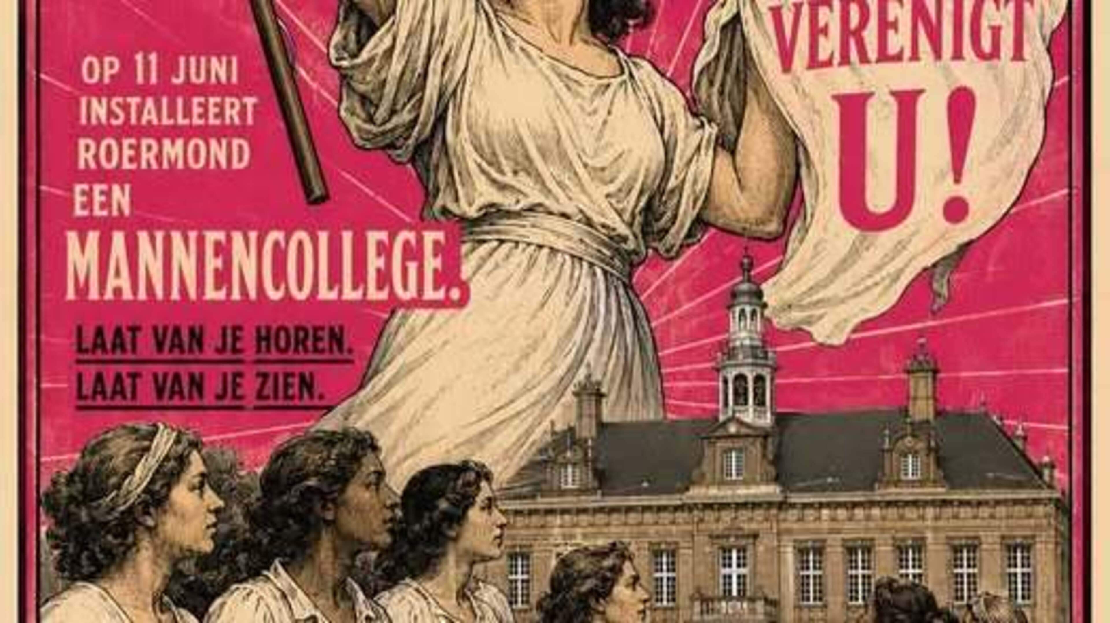 Oproep tot protest tijdens installatie nieuwe wethouders in Roermond, omdat het alleen maar mannen z
