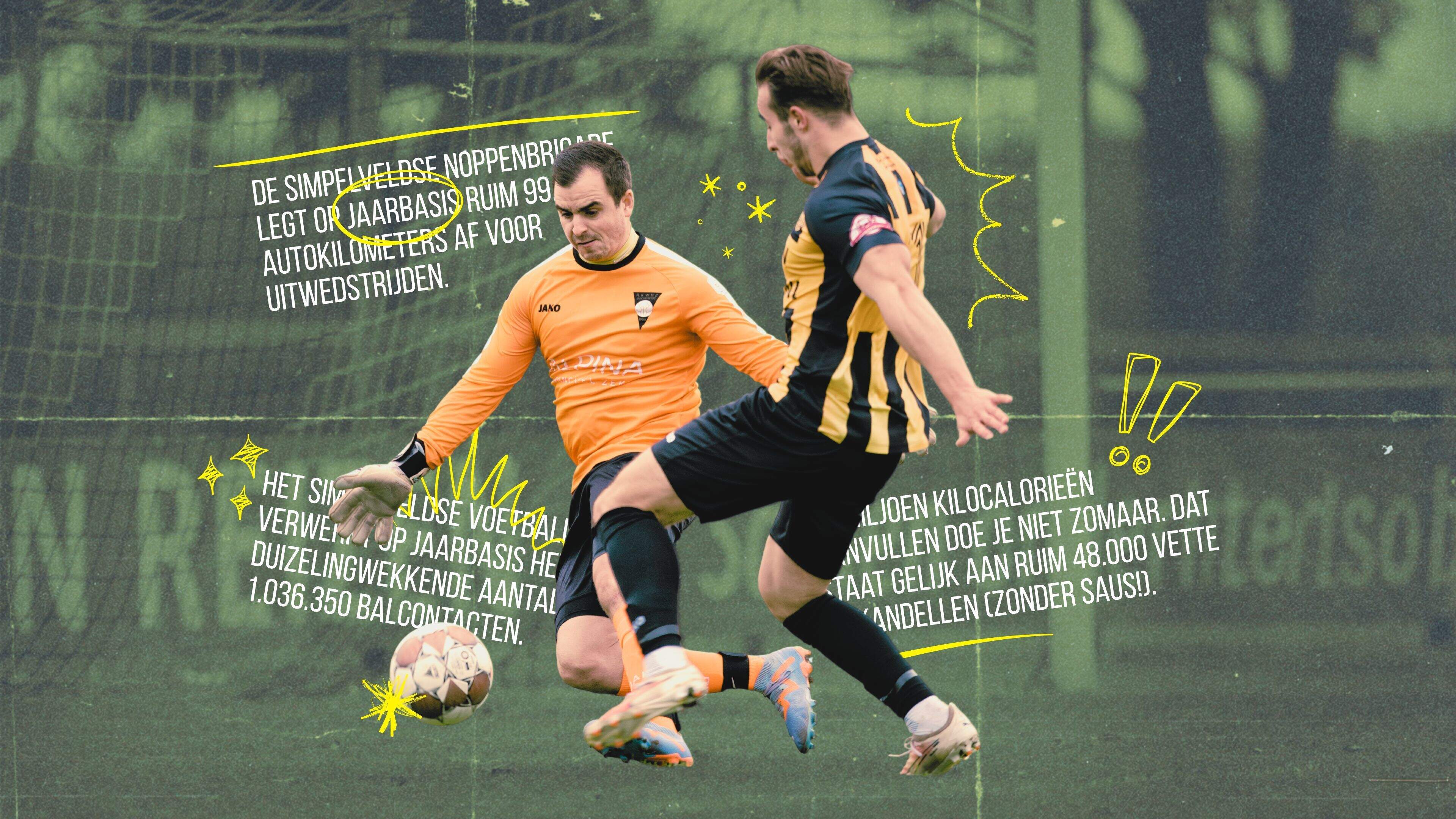 Dé voetbalgemeente van Limburg loopt drie keer de aarde rond en produceert 138 volle badkuipen aan z