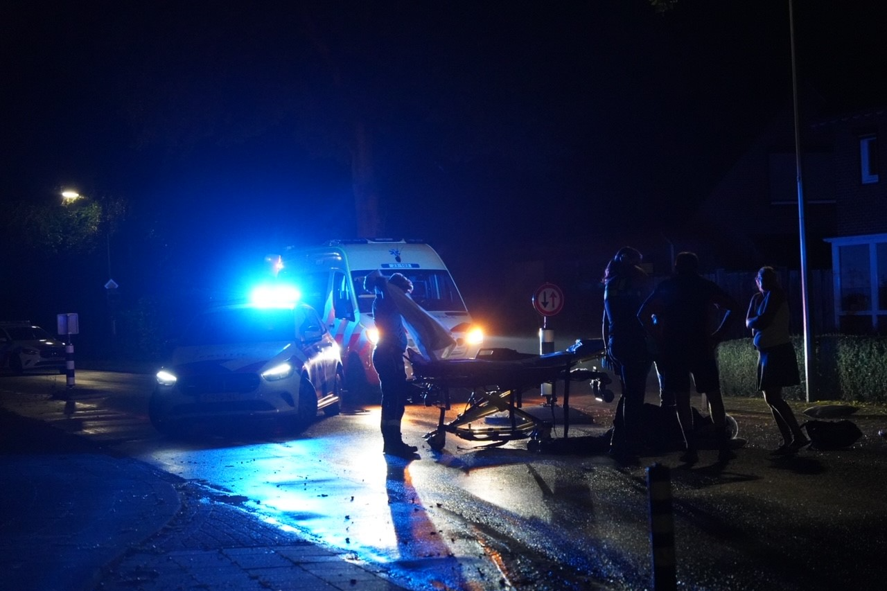 Motorrijder raakt paaltje en komt ten val in Lottum