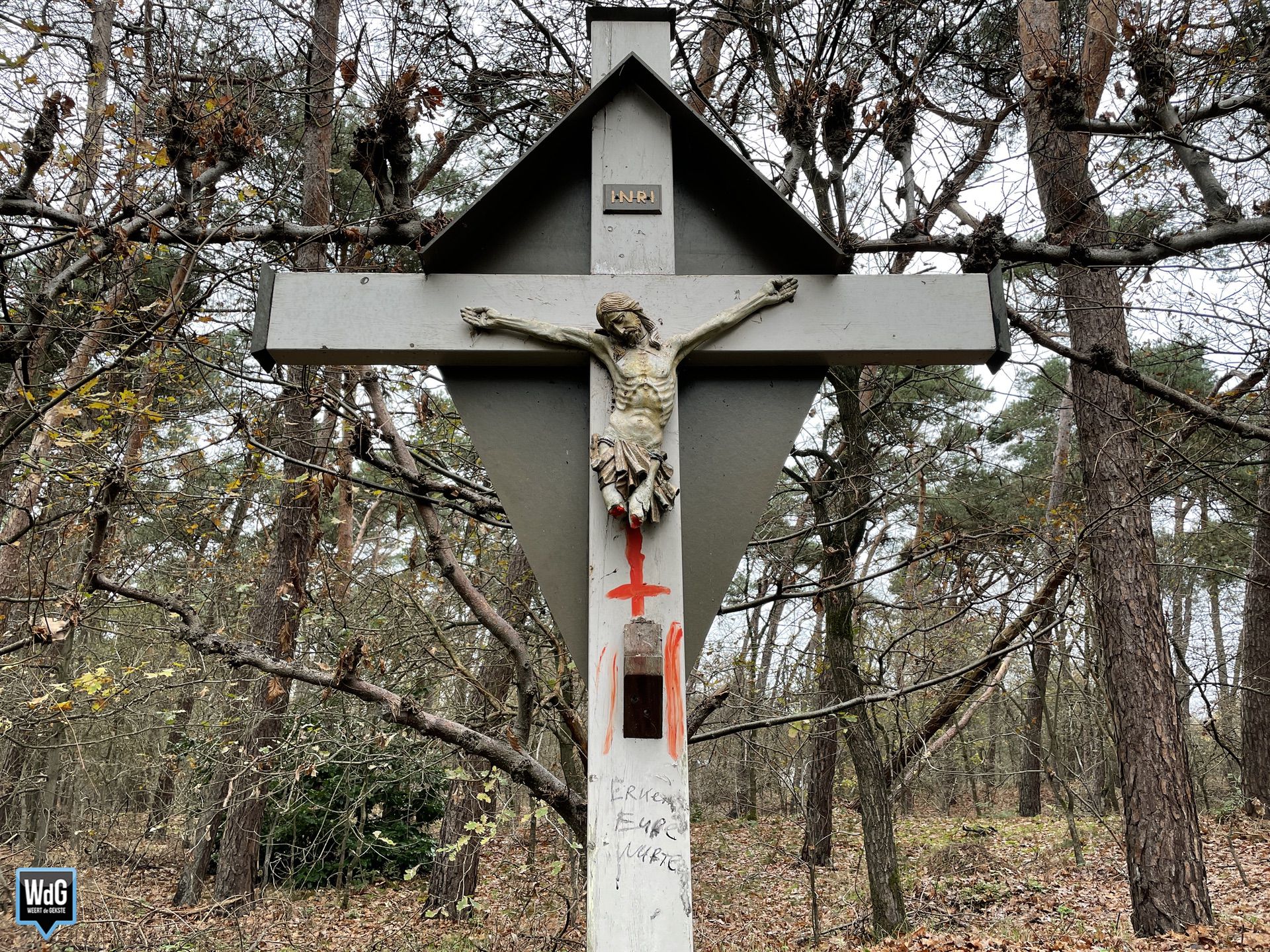 Wegkruis vernield in Altweerterheide