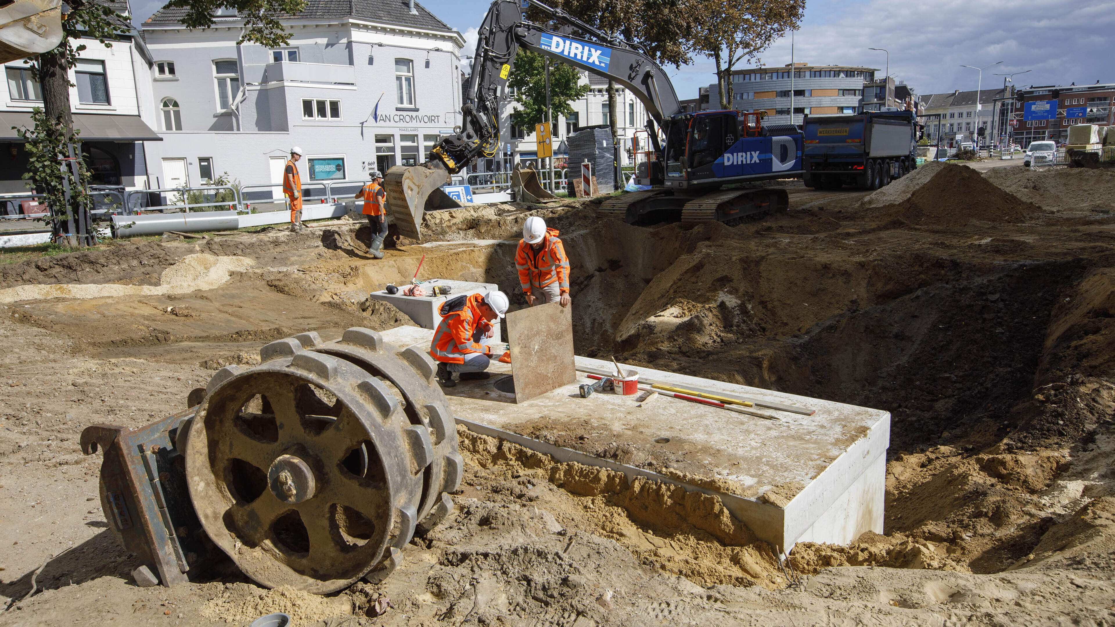 De werkzaamheden aan de singelring in Roermond naderen het Zwartbroekplein, het drukste punt van de 