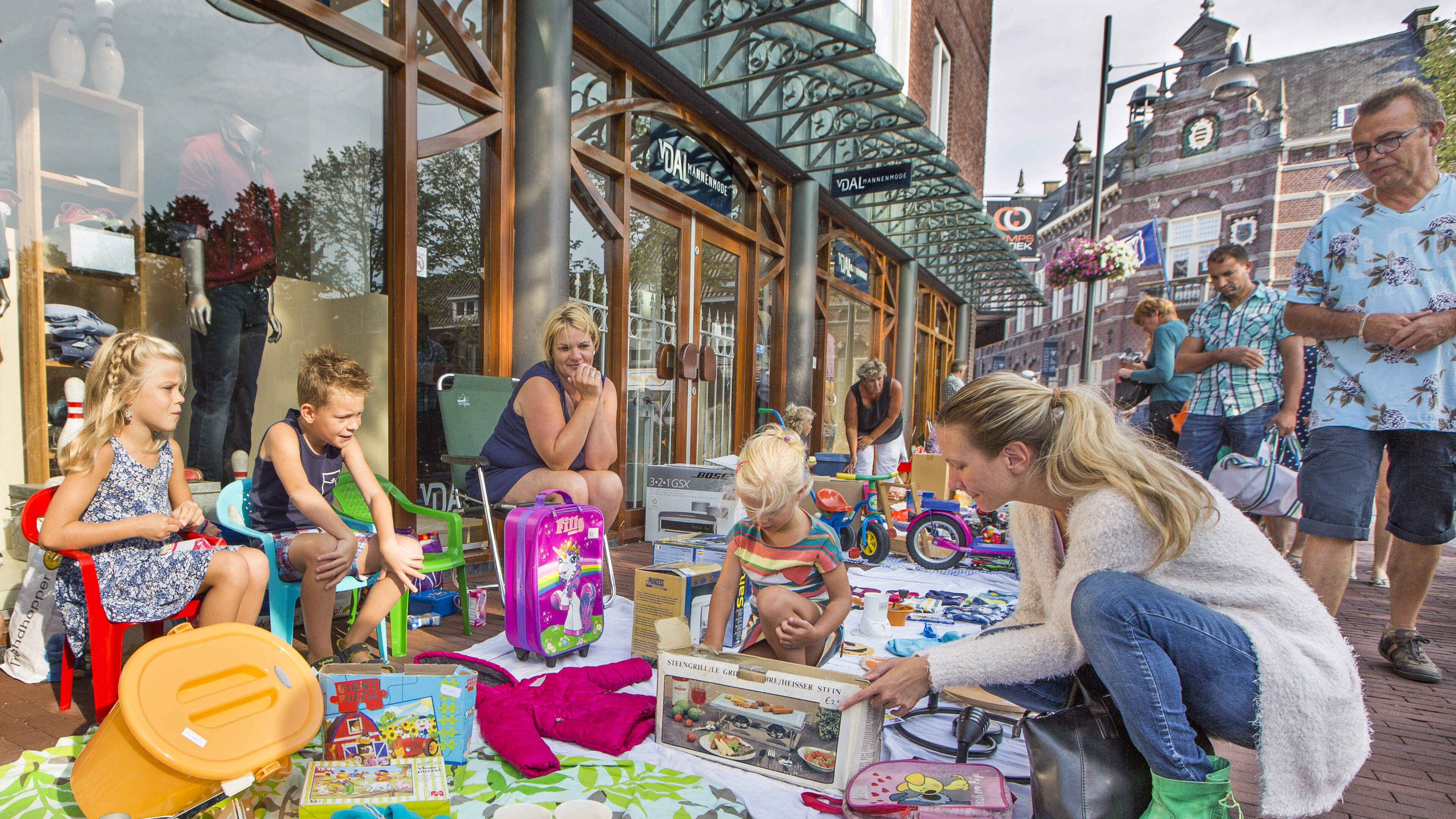Kindermarkt in centrum Horst al meer dan een halve eeuw op de laatste dag van de schoolvakantie