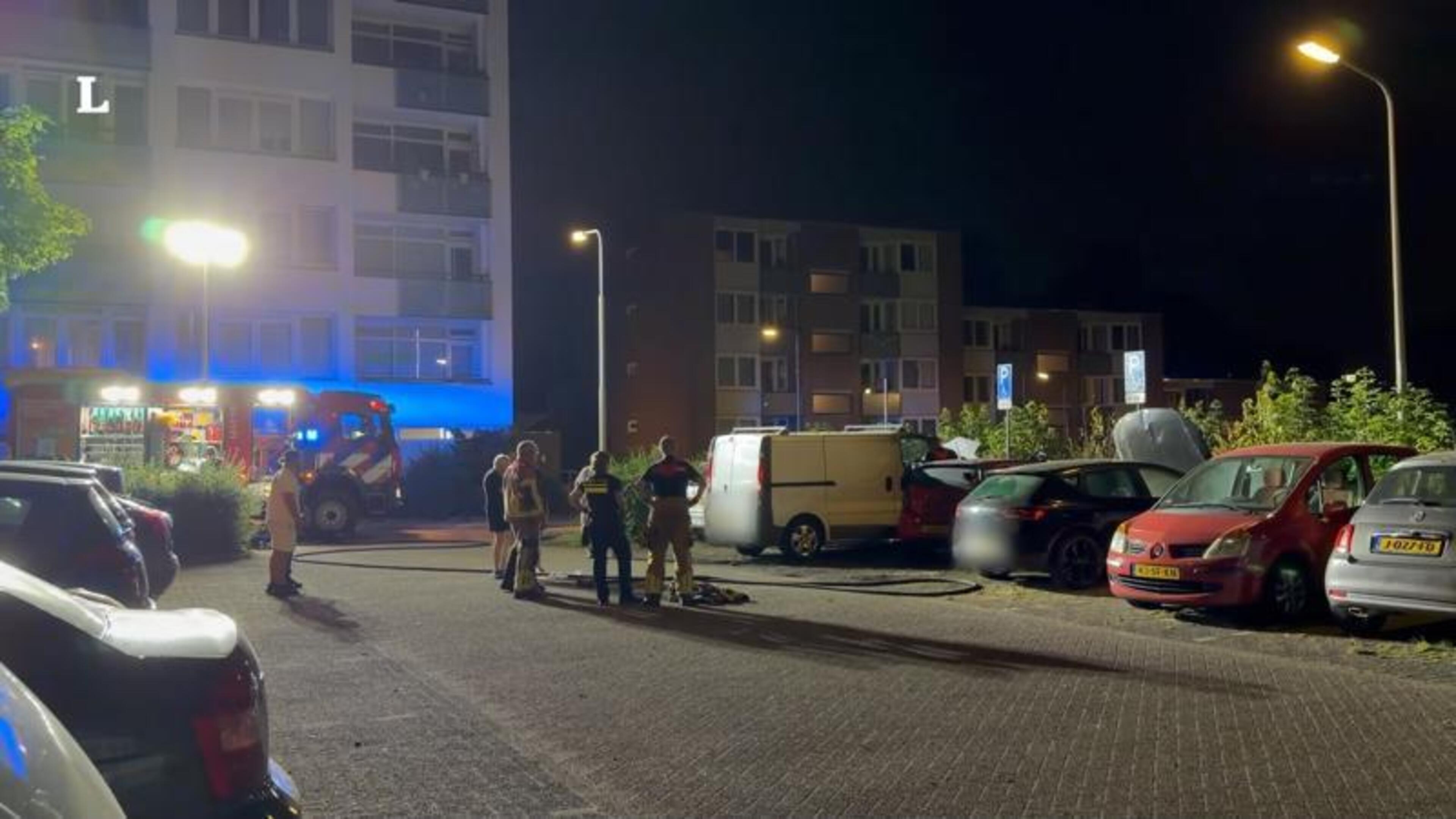 Meerdere voertuigen vatten vlam in Kerkrade