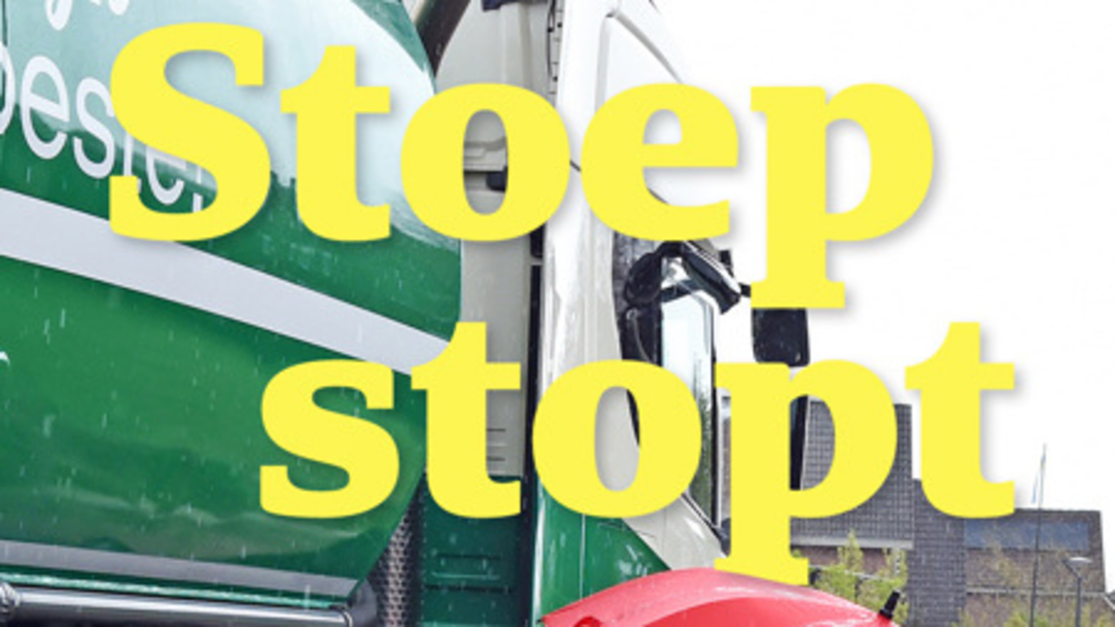 Gapend gat in het trottoir in Blitterswijck