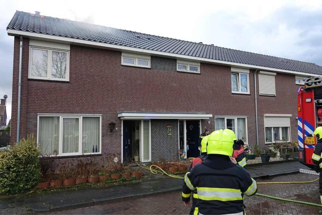 Brand in woning na blikseminslag