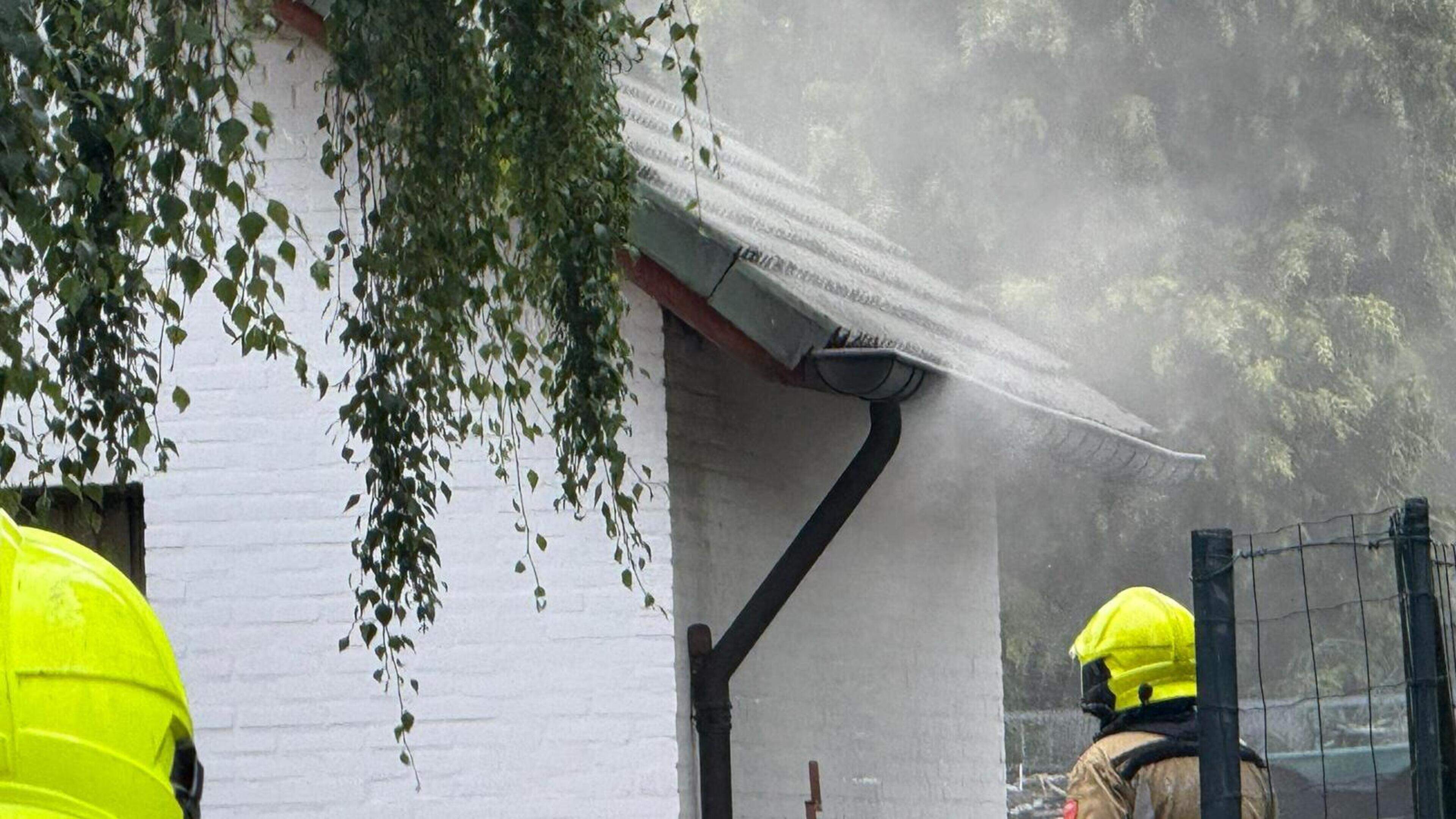 Brand in garage van woning in Maasbree