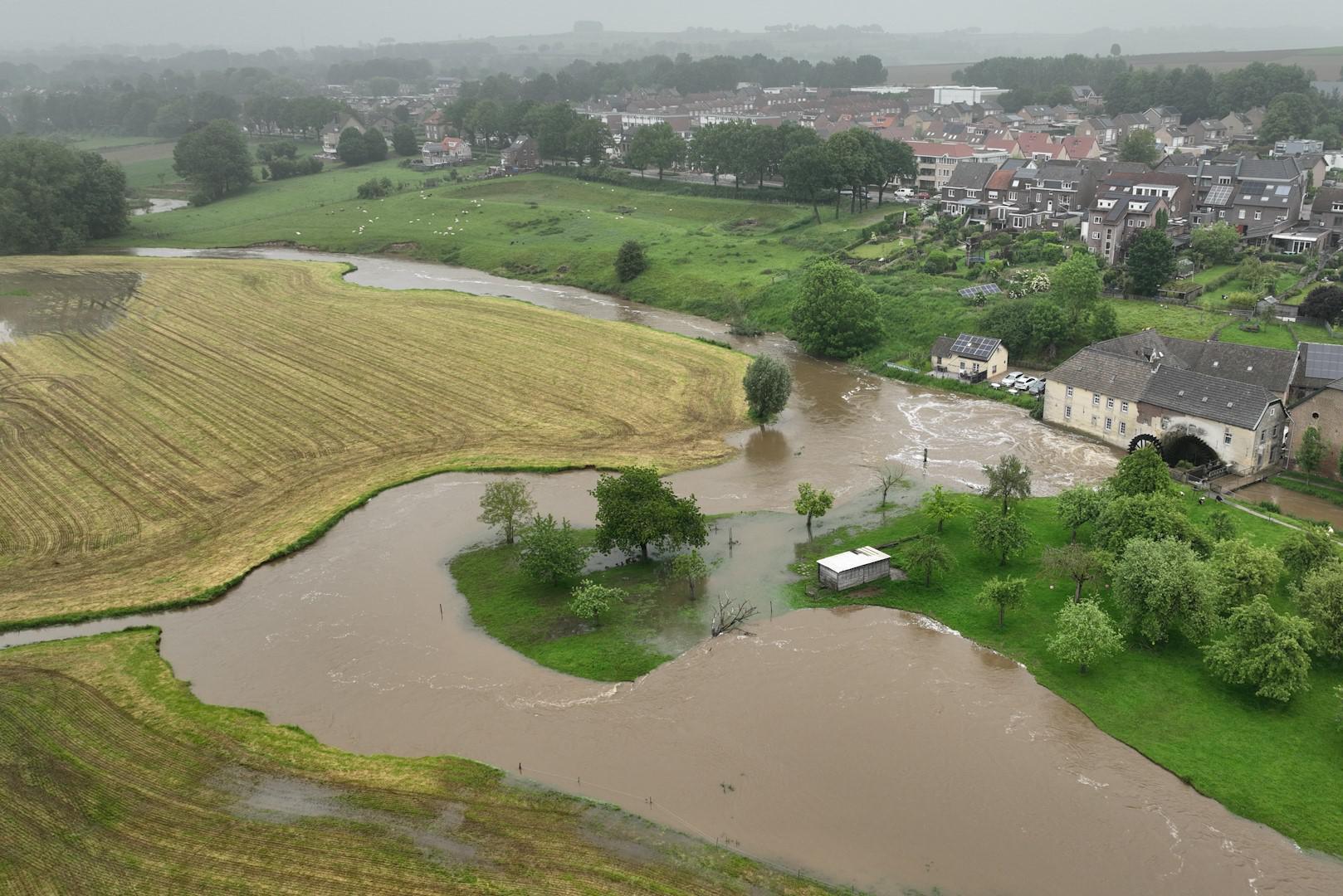 Waterstanden Geul tijdens hoogwater tijdelijk niet actueel door overbelaste app: ‘Eerste keer dat di