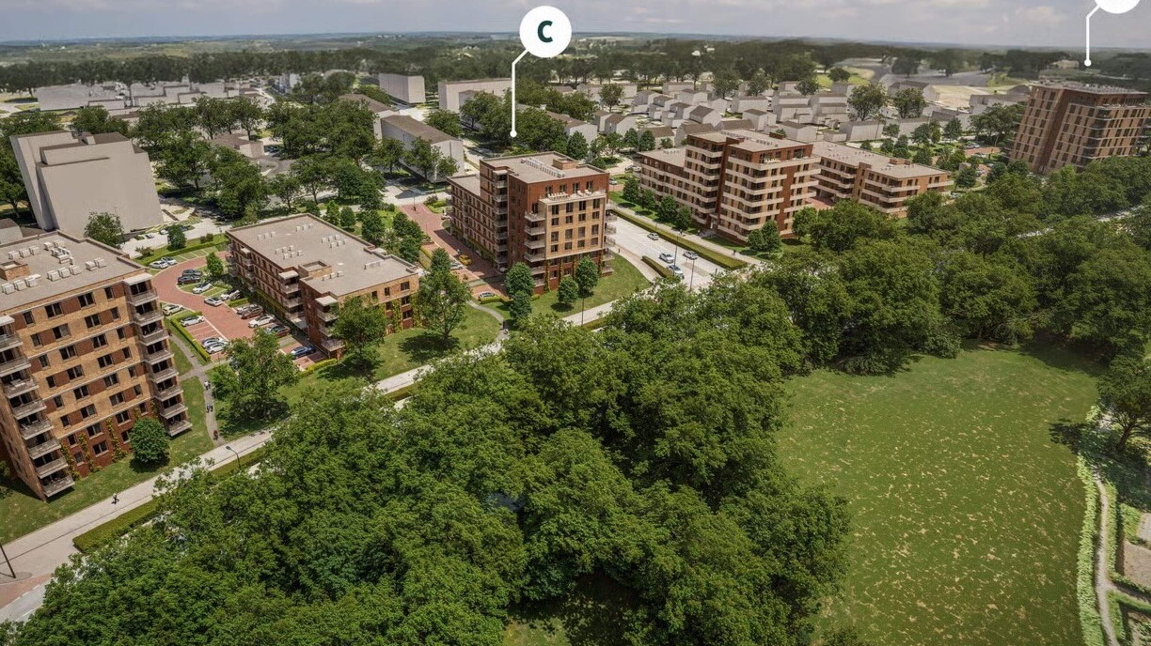 Na jaren start eindelijk bouw Kennedy Kwartier in Sittard: 210 appartementen, zes woonblokken, ver u