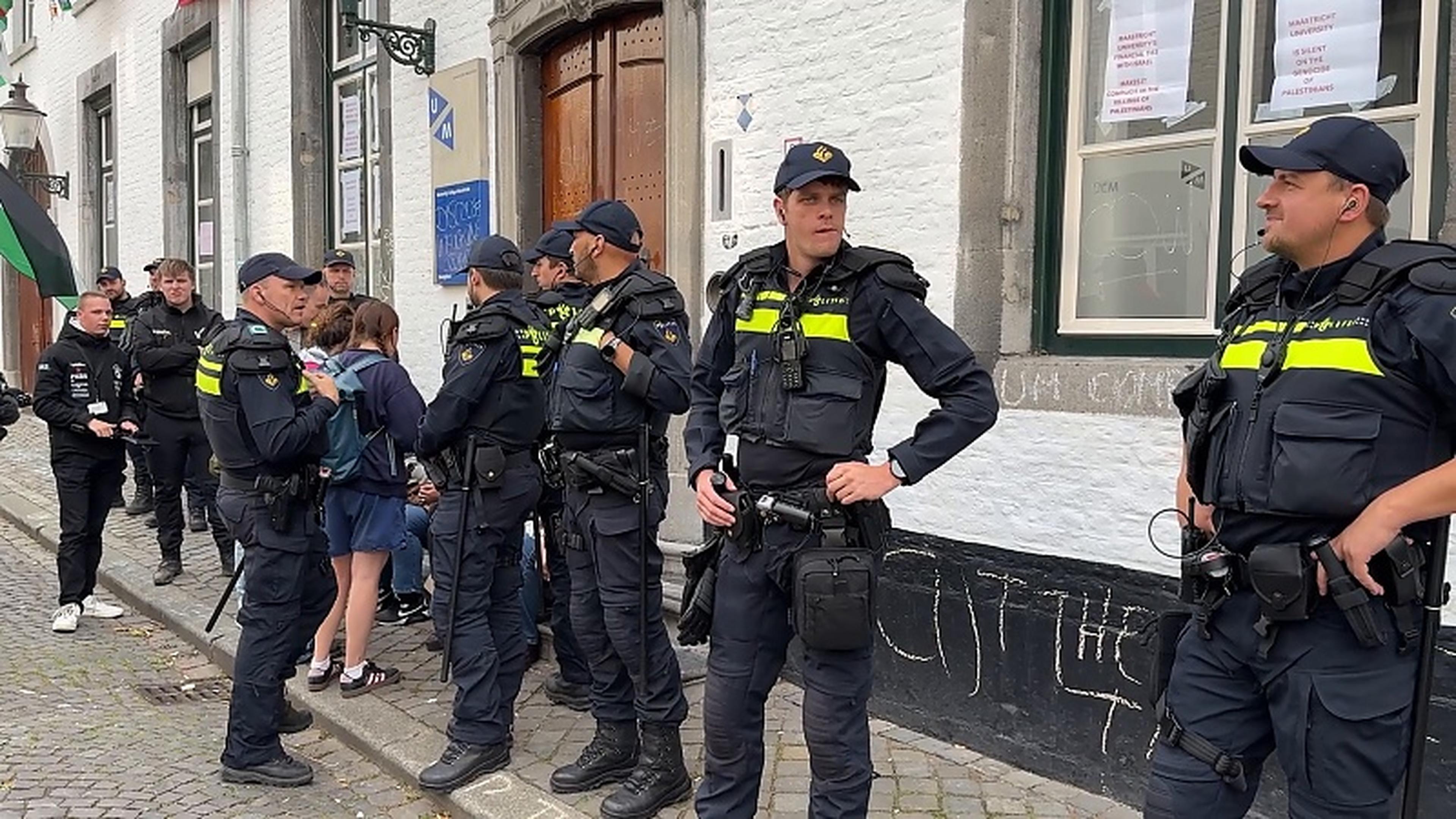 Pro-Palestijnse demonstranten in Maastricht