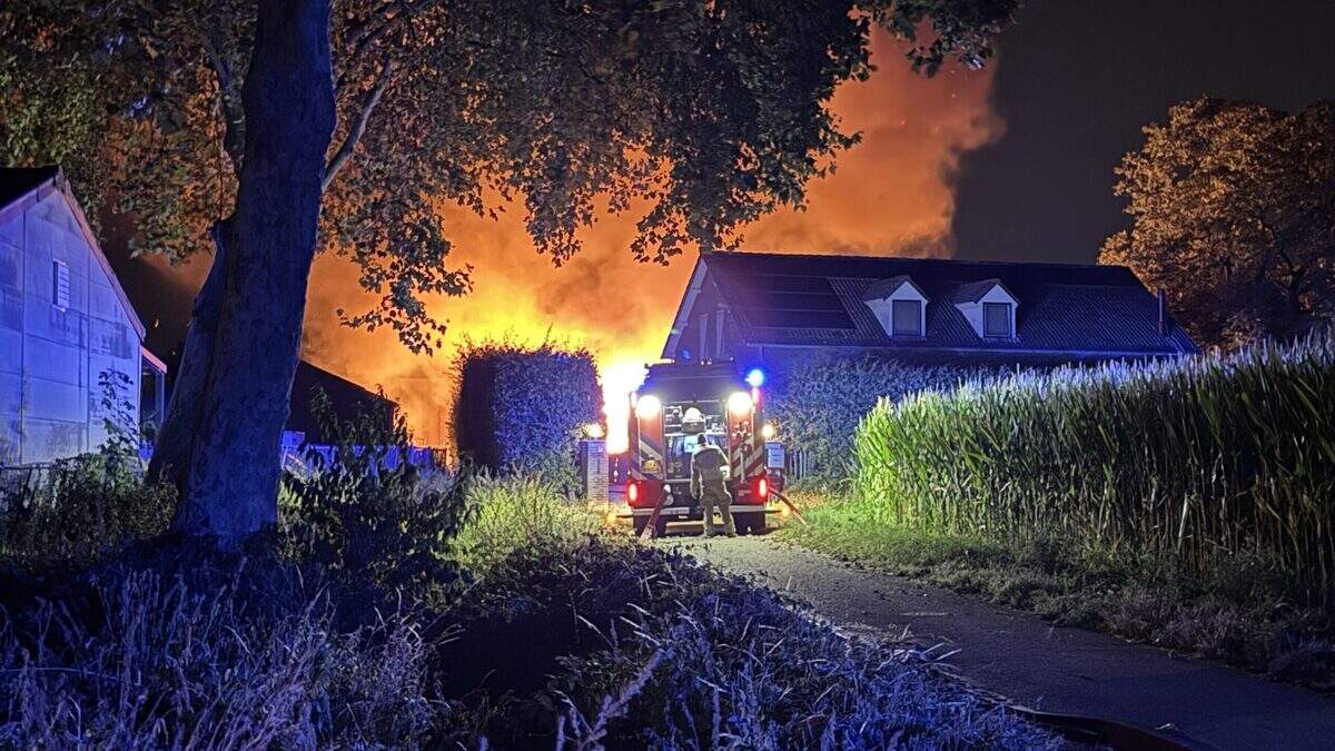 Пожар уничтожил сарай в Нидерландах, но не затронул жилой дом