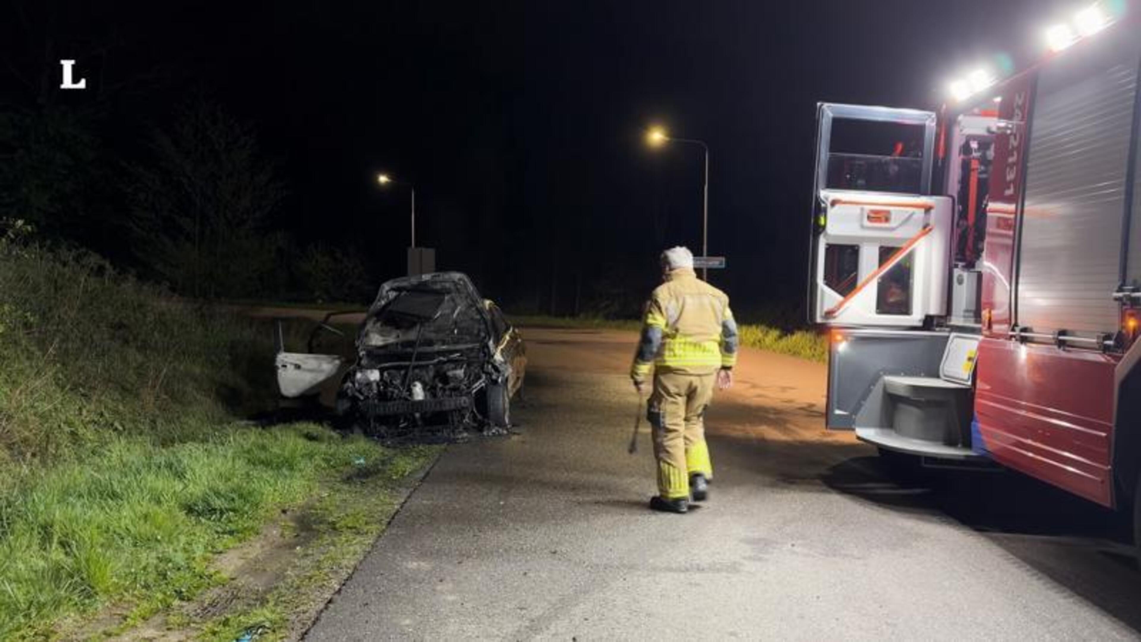 Auto brandt volledig uit in Kerkrade