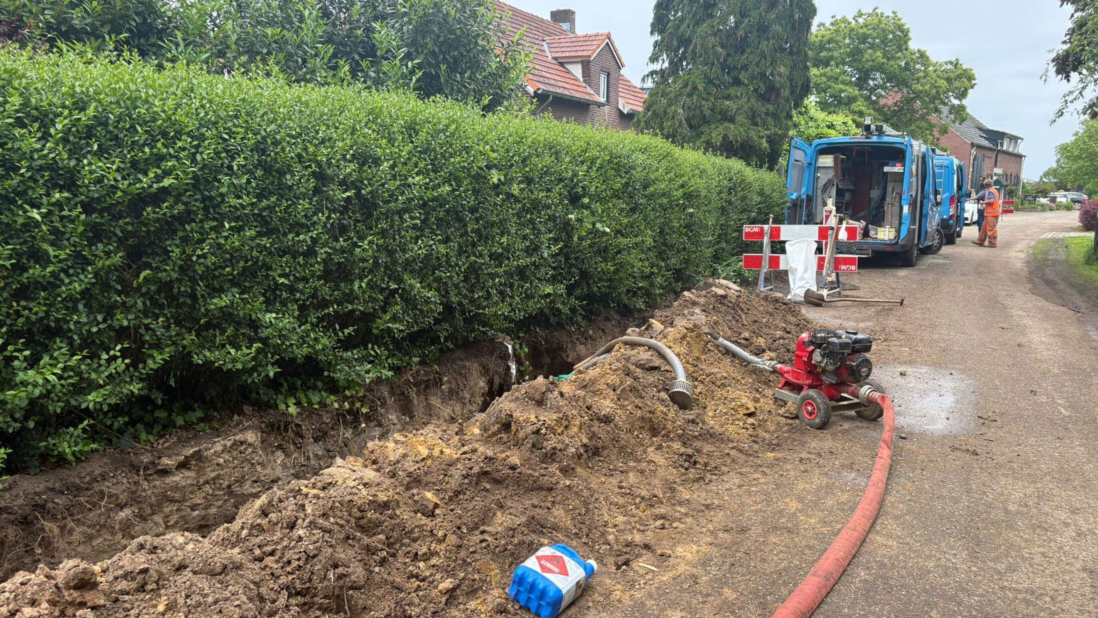 40 huishoudens tijdelijk zonder water door leidingbreuk in Velden