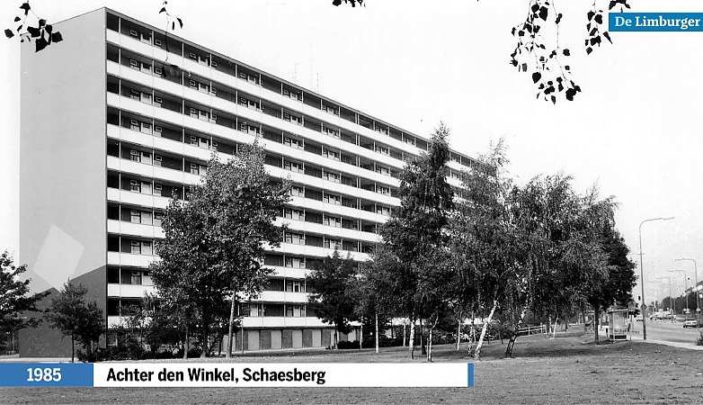 In een tijd dat de mijnsluitingen zich aandienden, verrezen in Schaesberg hoogbouwflats