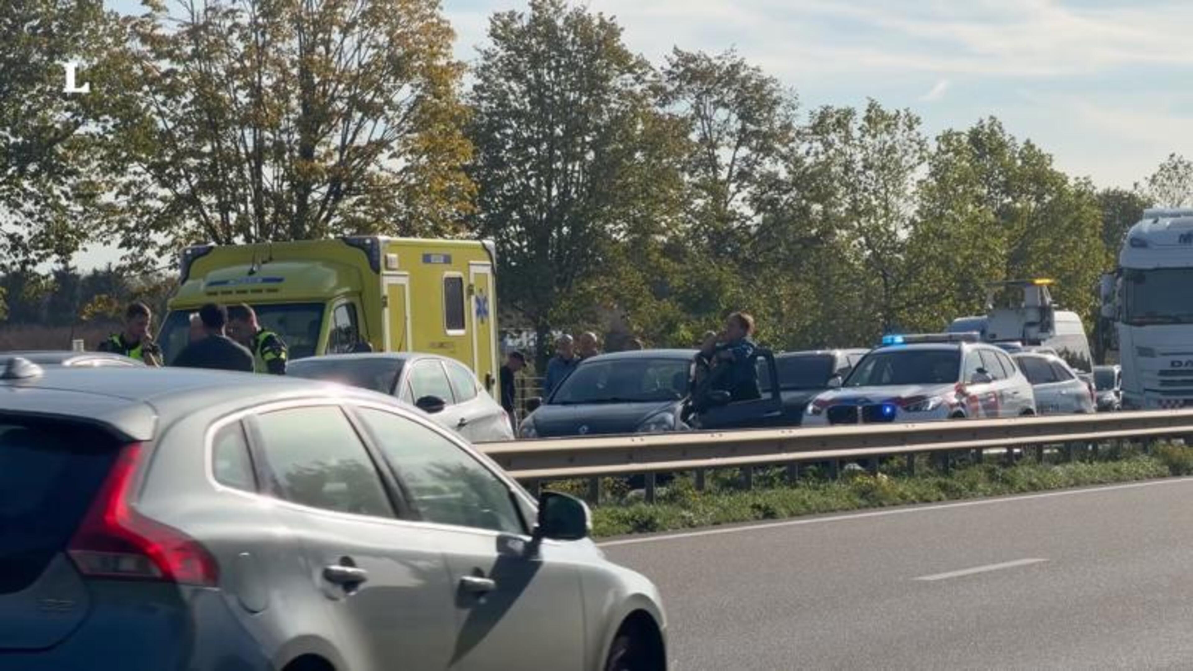 Ongeluk met vrachtwagen in Born