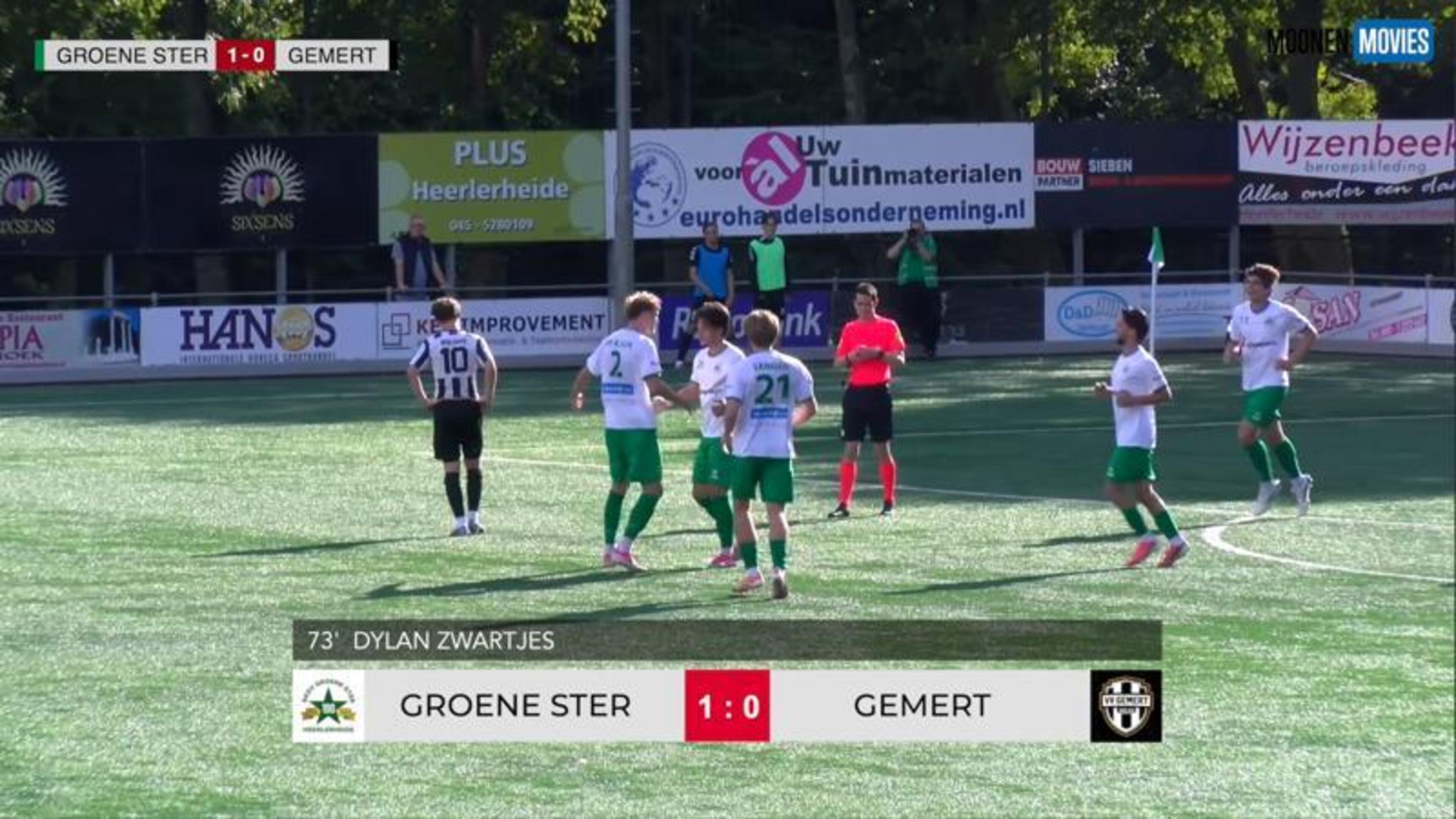 VIDEO Prachtgoal van Dylan Zwartjes levert Groene Ster niets op tegen Gemert: bekijk hier de samenva