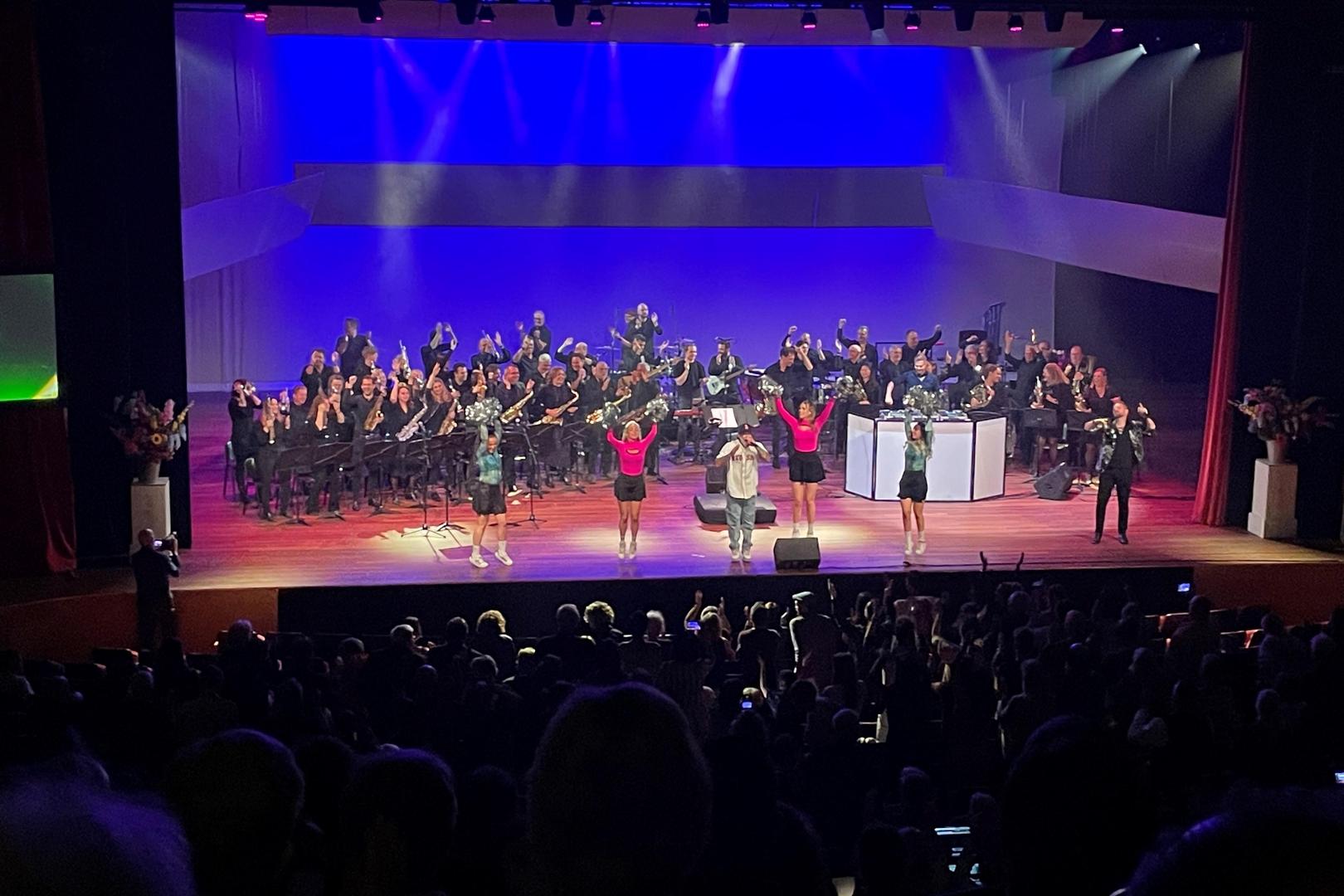 Koninklijke fanfare St. Caecilia uit Puth tijdens de finale van The Beat in de Oranjerie in Roermond.