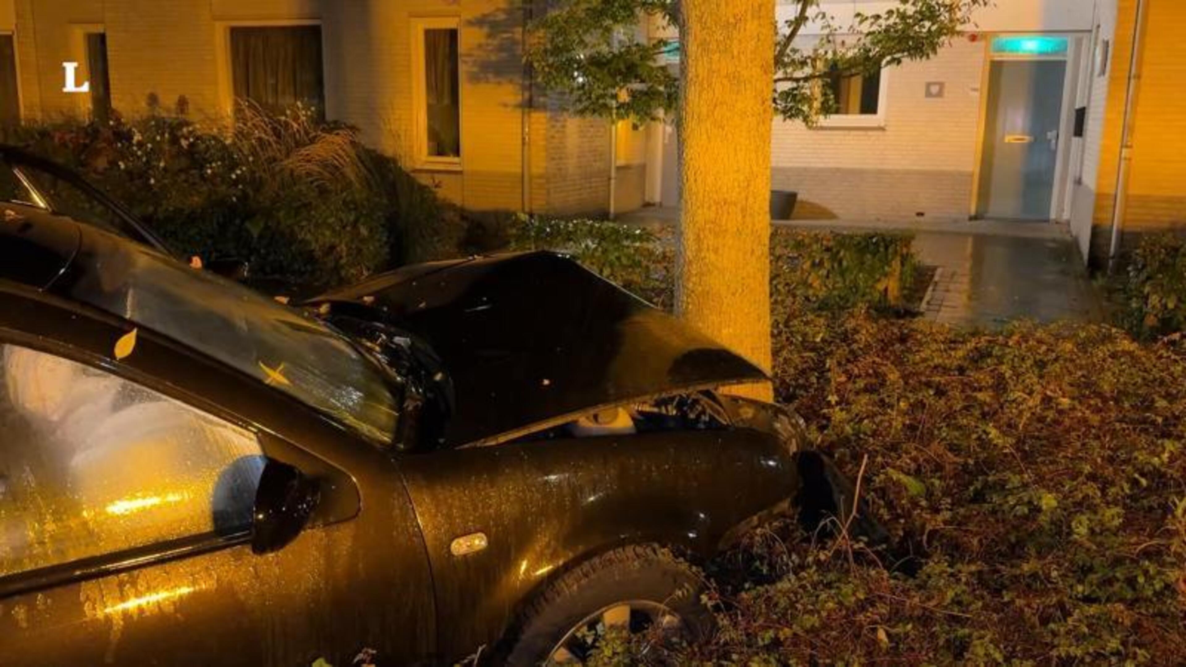 Auto tegen boom Maastricht