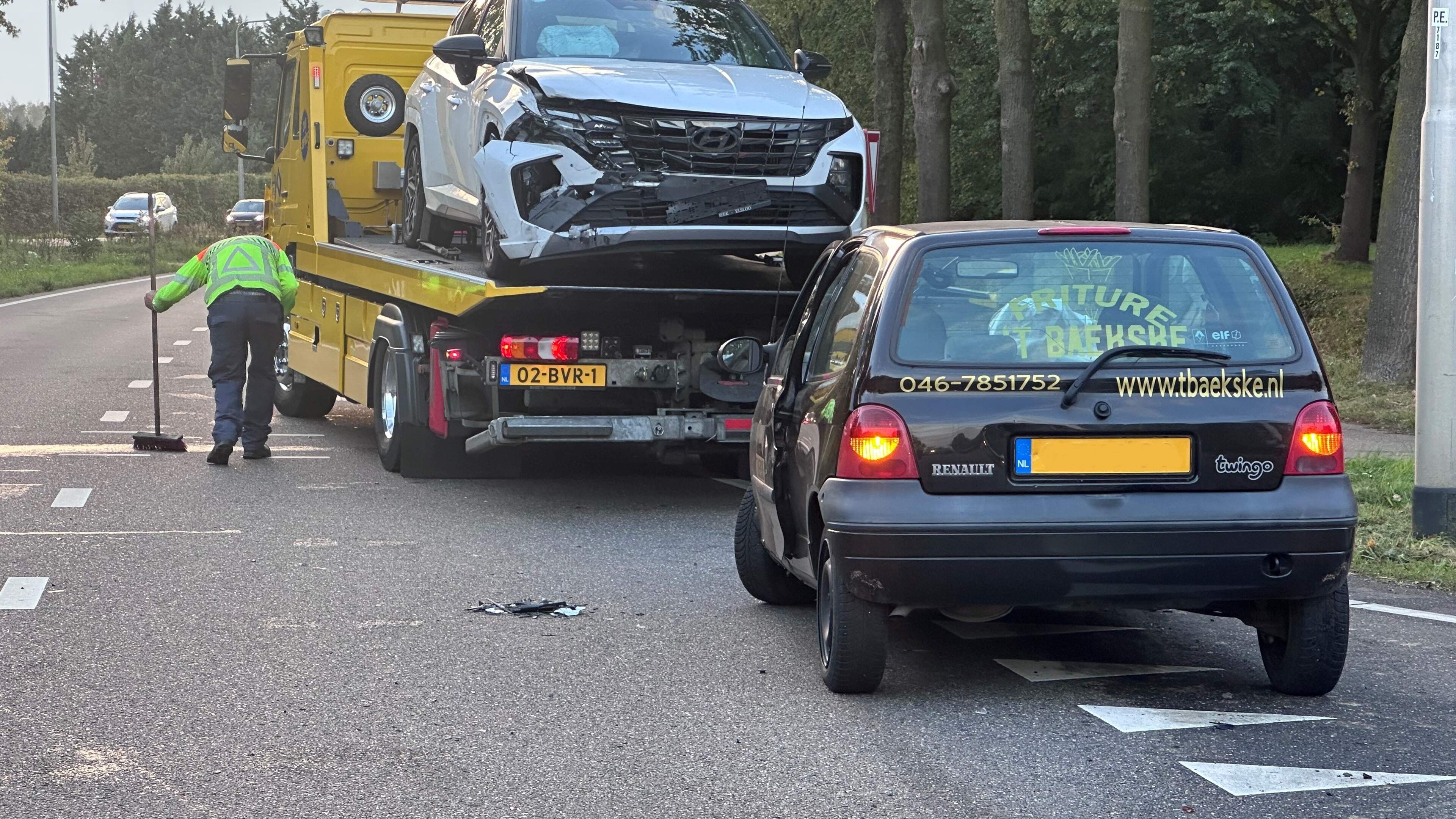 Twee gewonden door botsende auto’s in Sittard