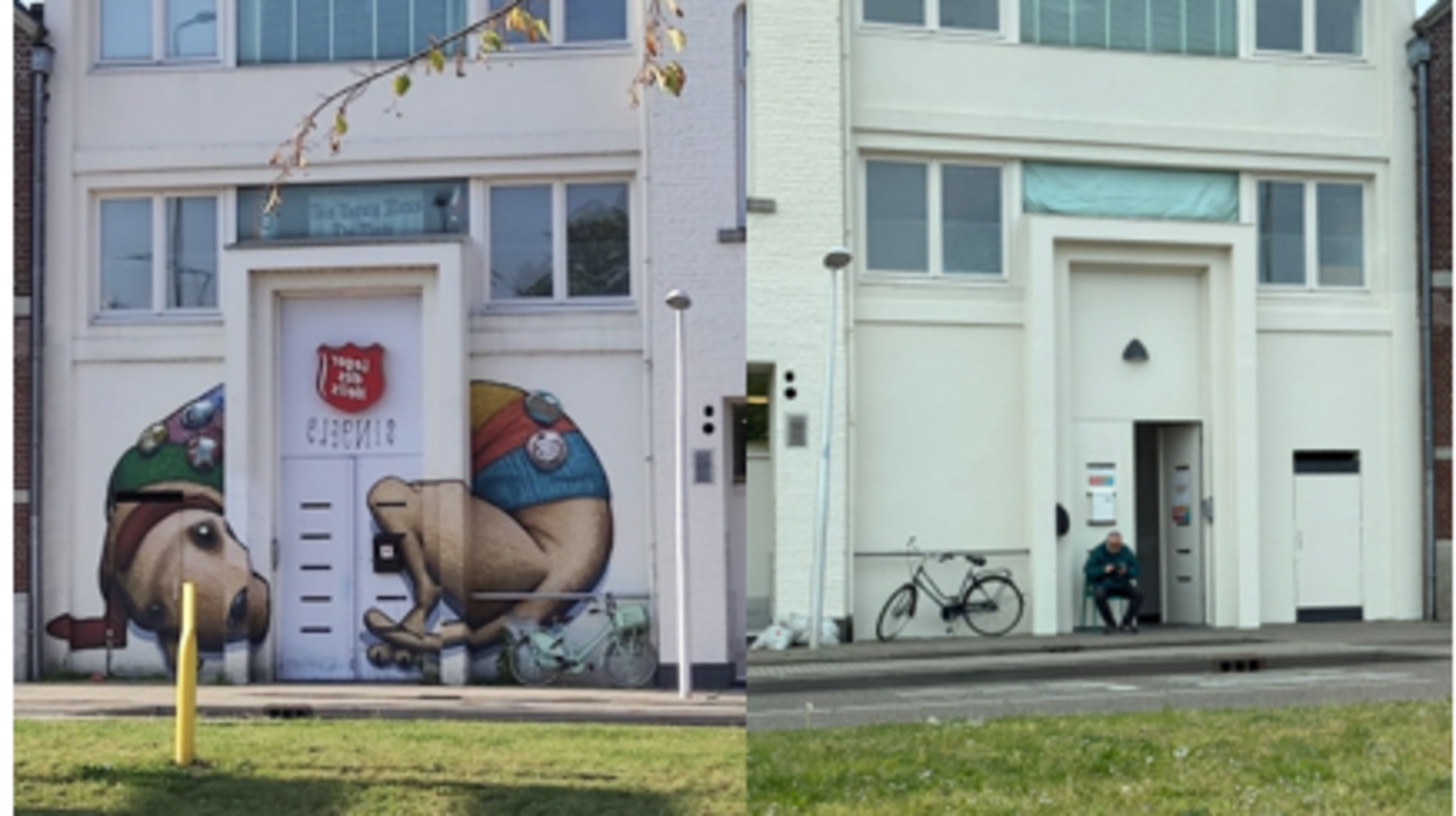 Gemeente Maastricht vergeet kunstenaar in te lichten: markante muurschildering bij daklozenopvang ov