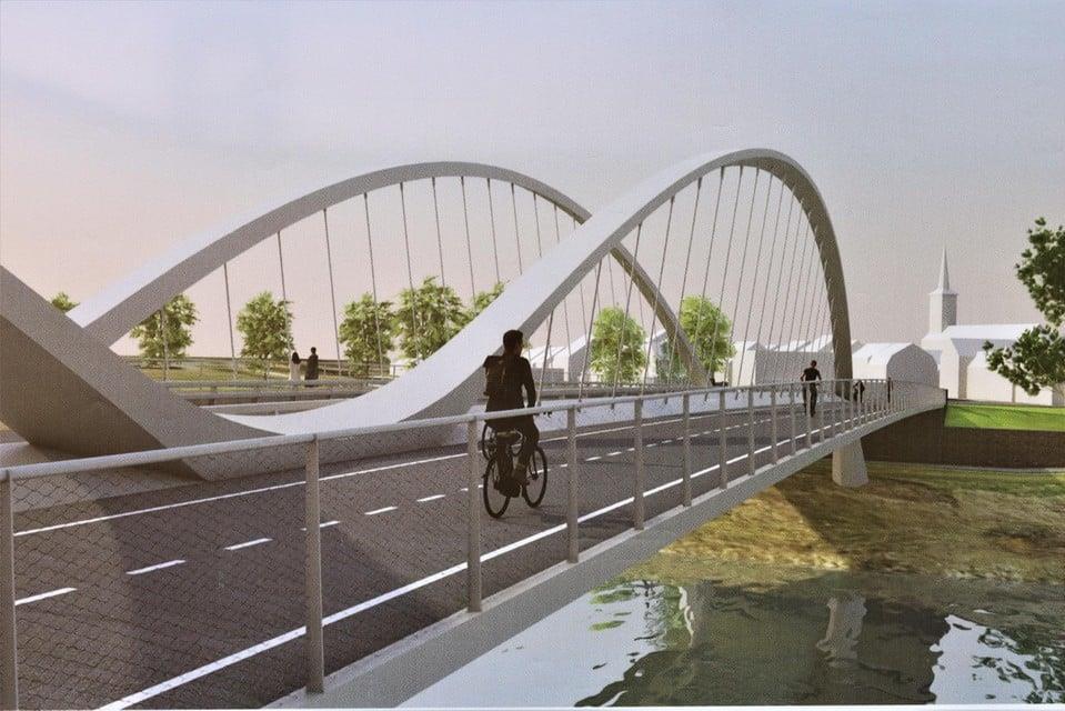 Nieuwe Maasbrug tussen Roosteren en Maaseik wordt flink stuk langer en krijgt aparte zones voor fiet