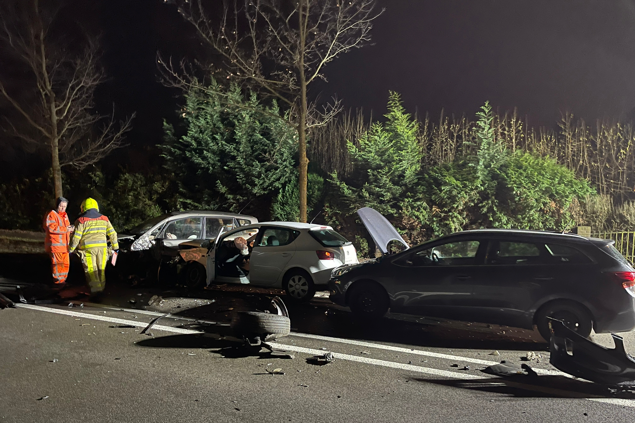 Ongeval met vijf auto’s op N278 bij Maastricht: vier gewonden