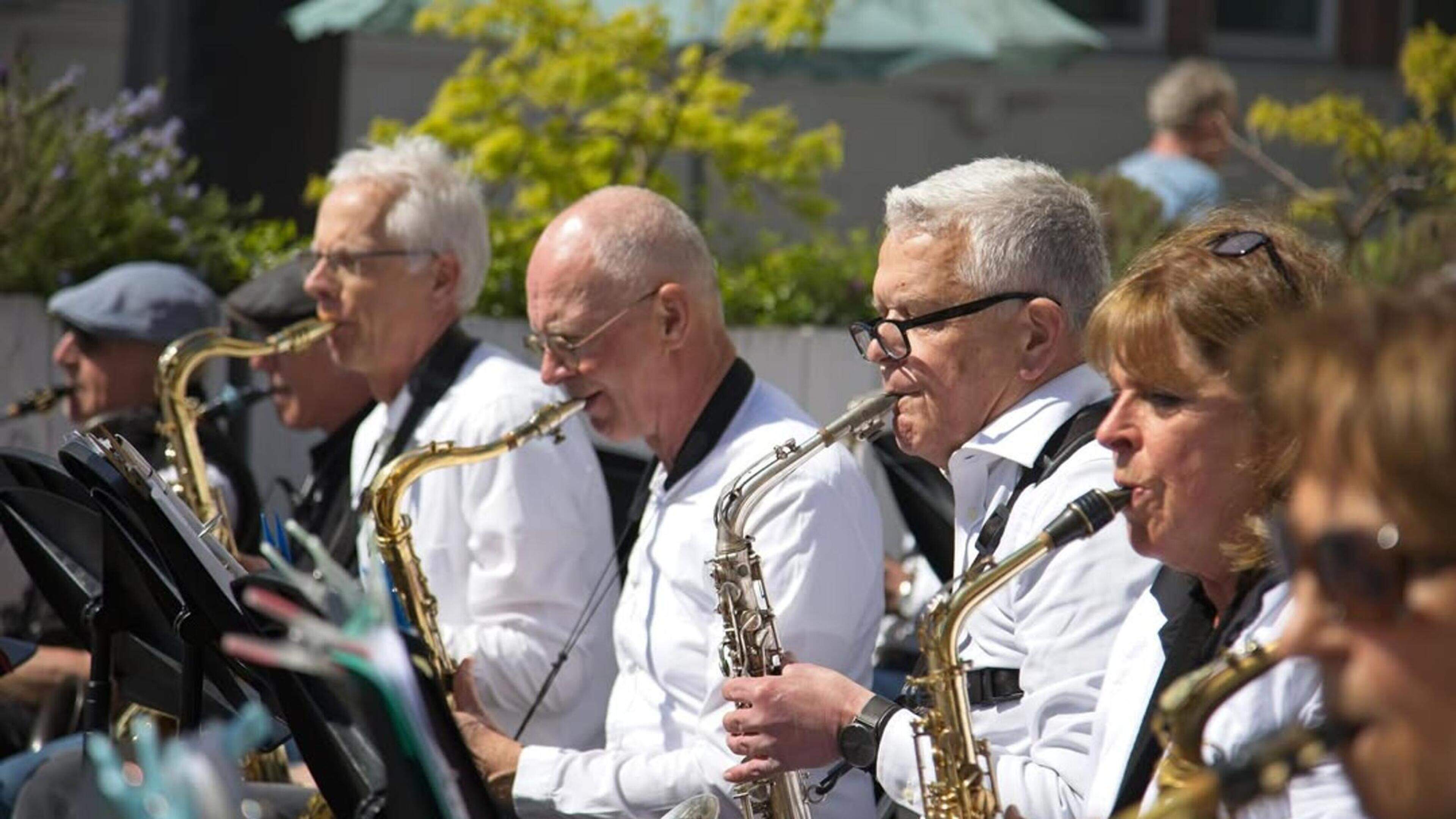 Openluchtconcert door Big Band In Motion, live in de Stadstuin Heerlen