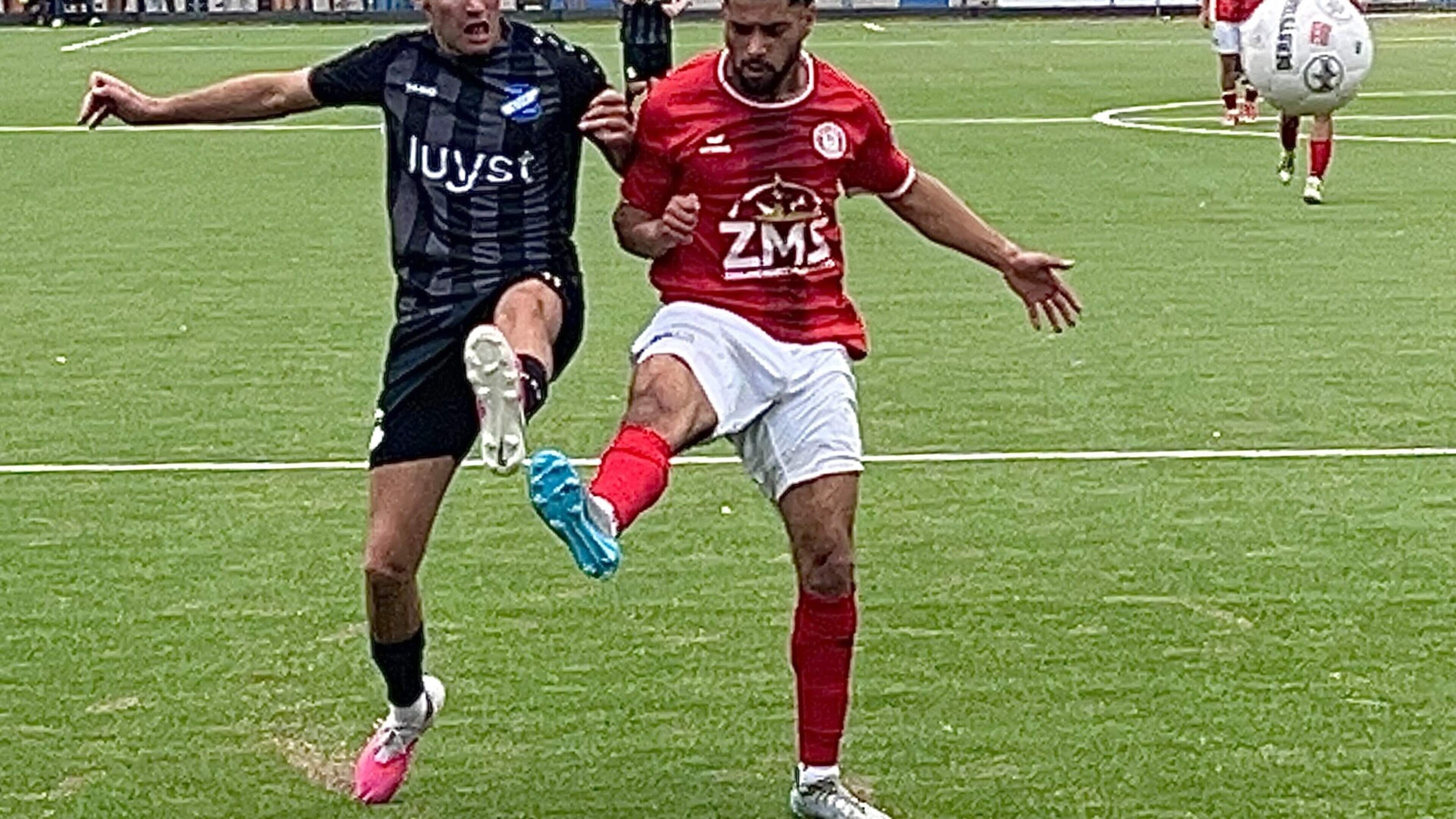 EVV maakt in Goes kennis met harde wetten derde divisie: ‘We waren voetballend de betere ploeg, maar