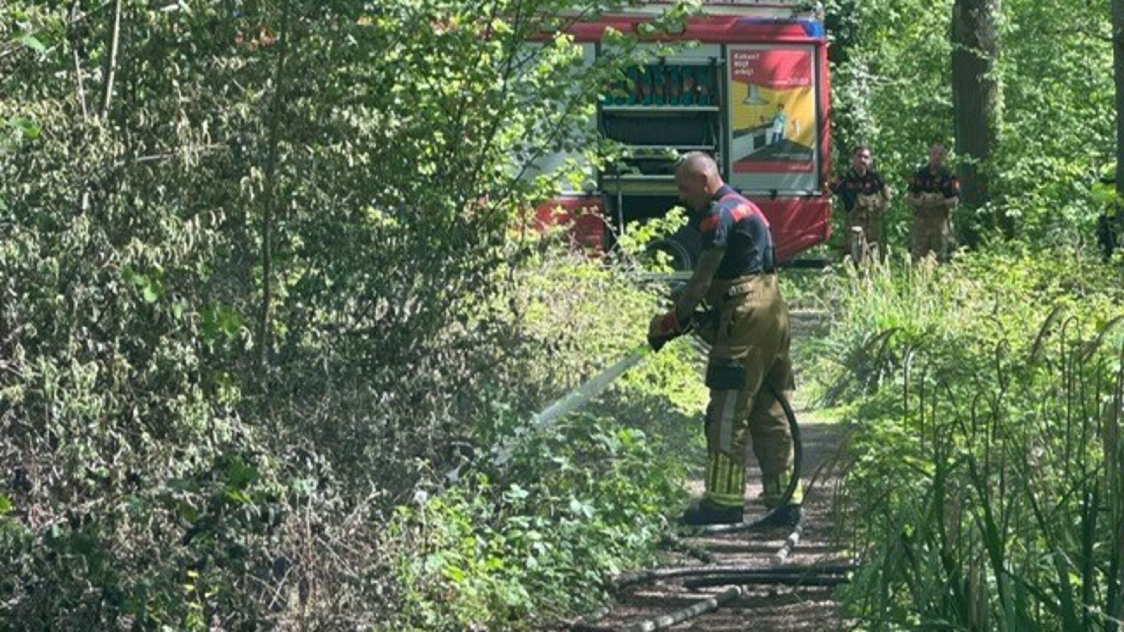 Kleine brand in Brunssum, maar enorme opluchting als die is geblust: fik in de buurt van de heide is