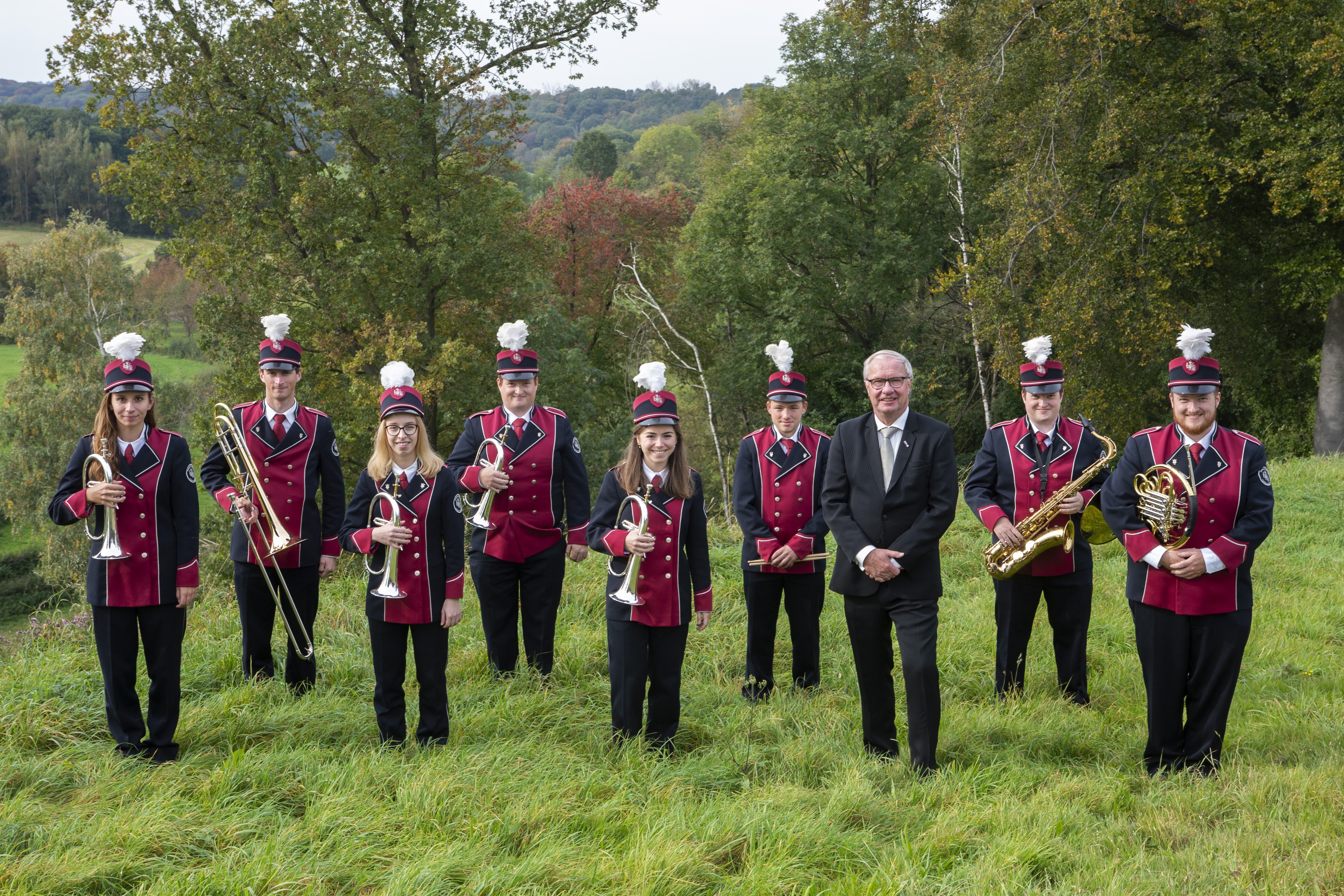 Fanfare Cadier en Keer stelt huldiging van jubilarissen uit