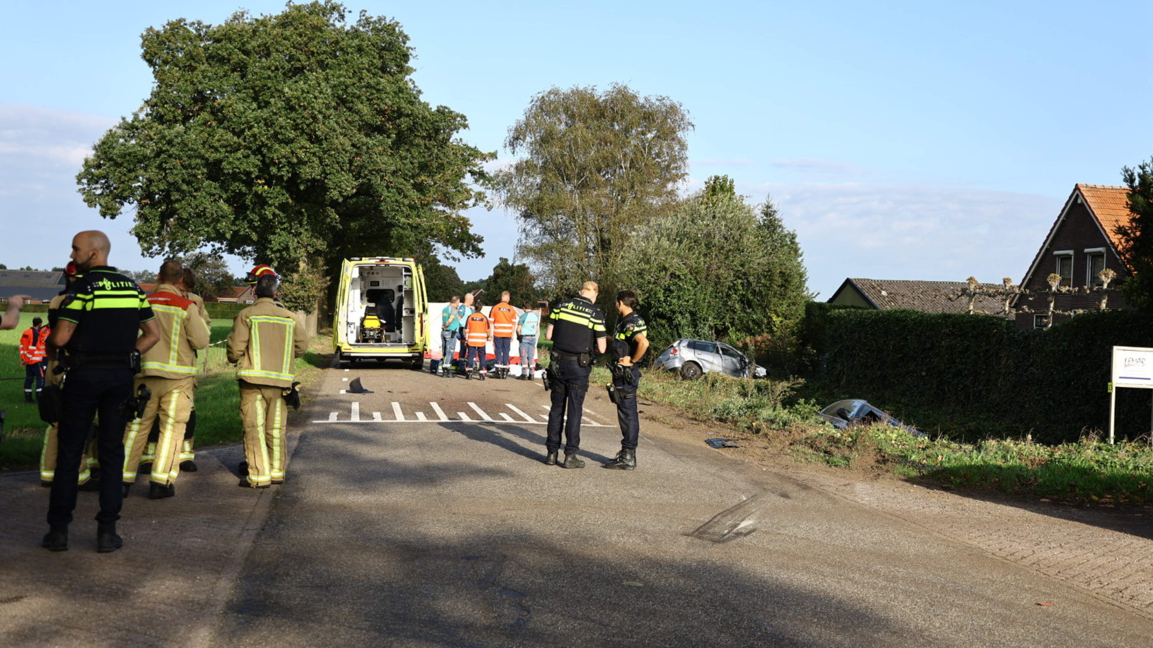 Automobilist overleden bij ongeluk vlak over de Limburgse grens