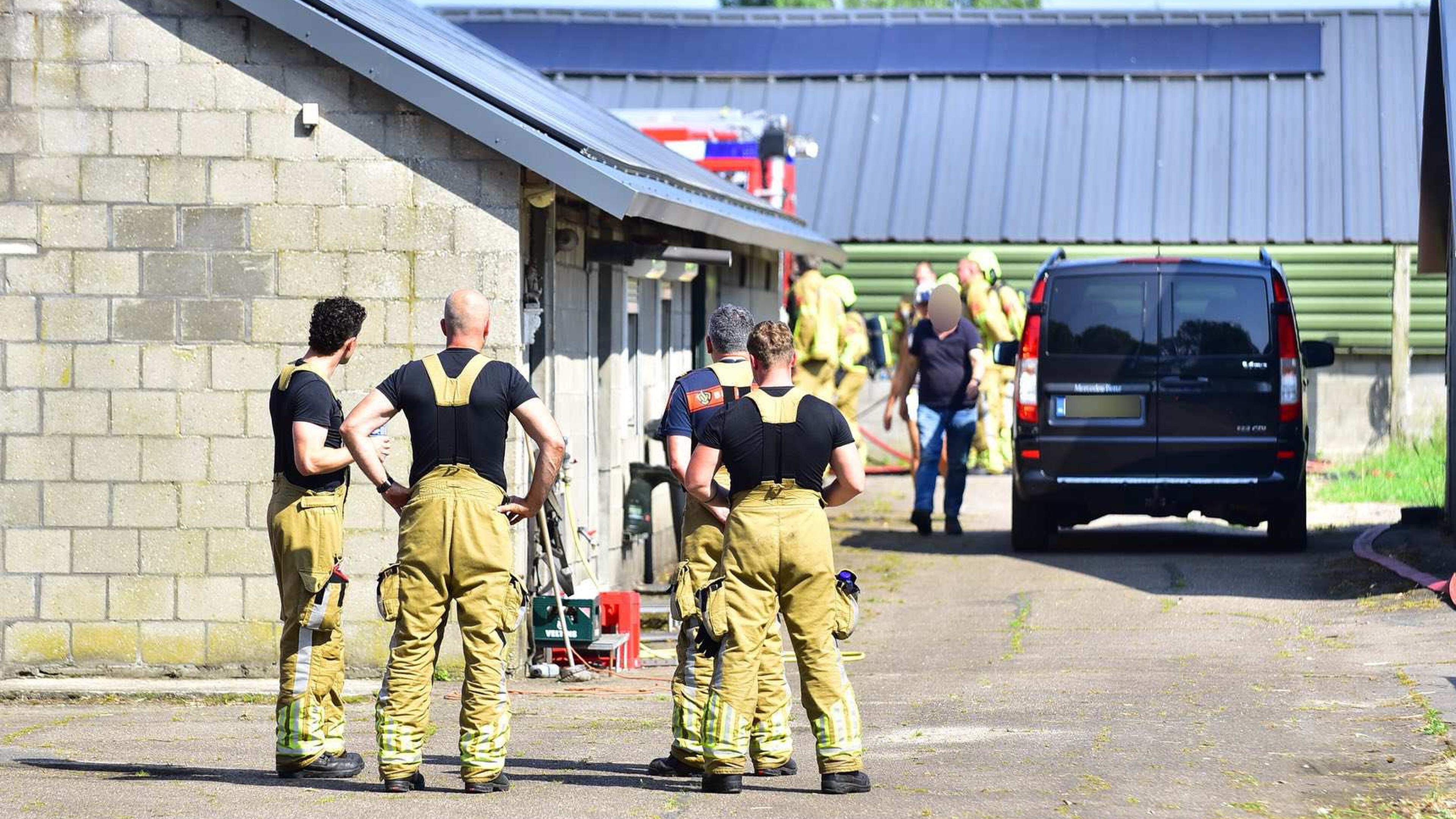 Broei in hooiopslag in loods Baexem, brandweer voorkomt erger